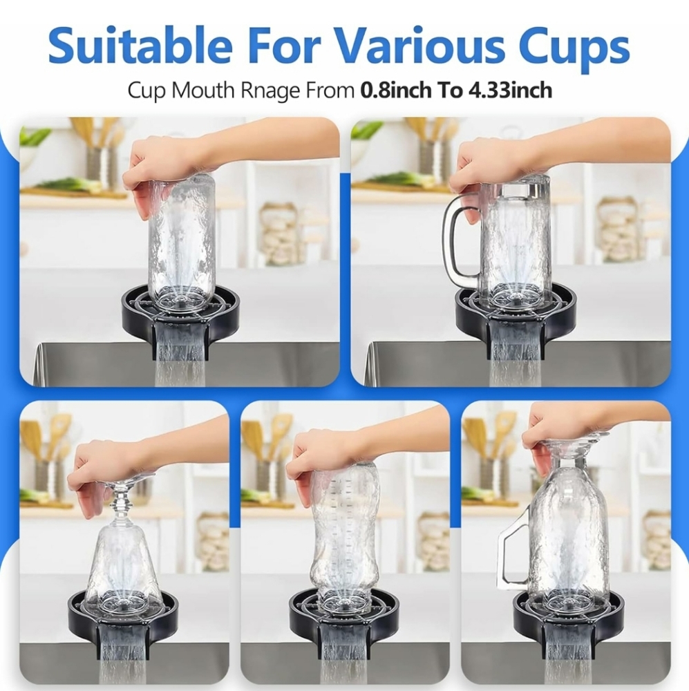 Glass Rinser for Kitchen Sink